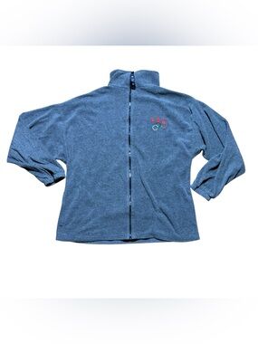 90’s USA Olympic Embroidered Gray Full-Zip Fleece Jacket